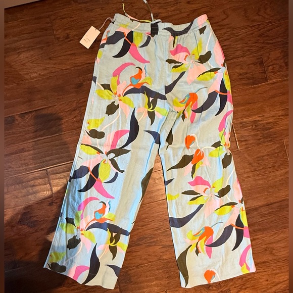 Women’s floral linen pants - Picture 3 of 5